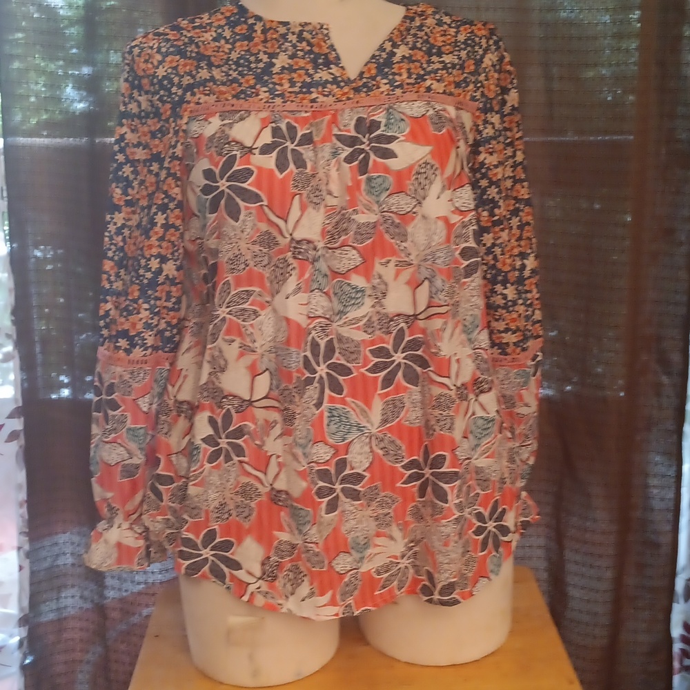 Pink and blue tunic